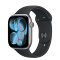 Apple Watch Series 11 GPS + Cellular 46mm Space Grey Aluminium Case with Black Sport Band | M/L