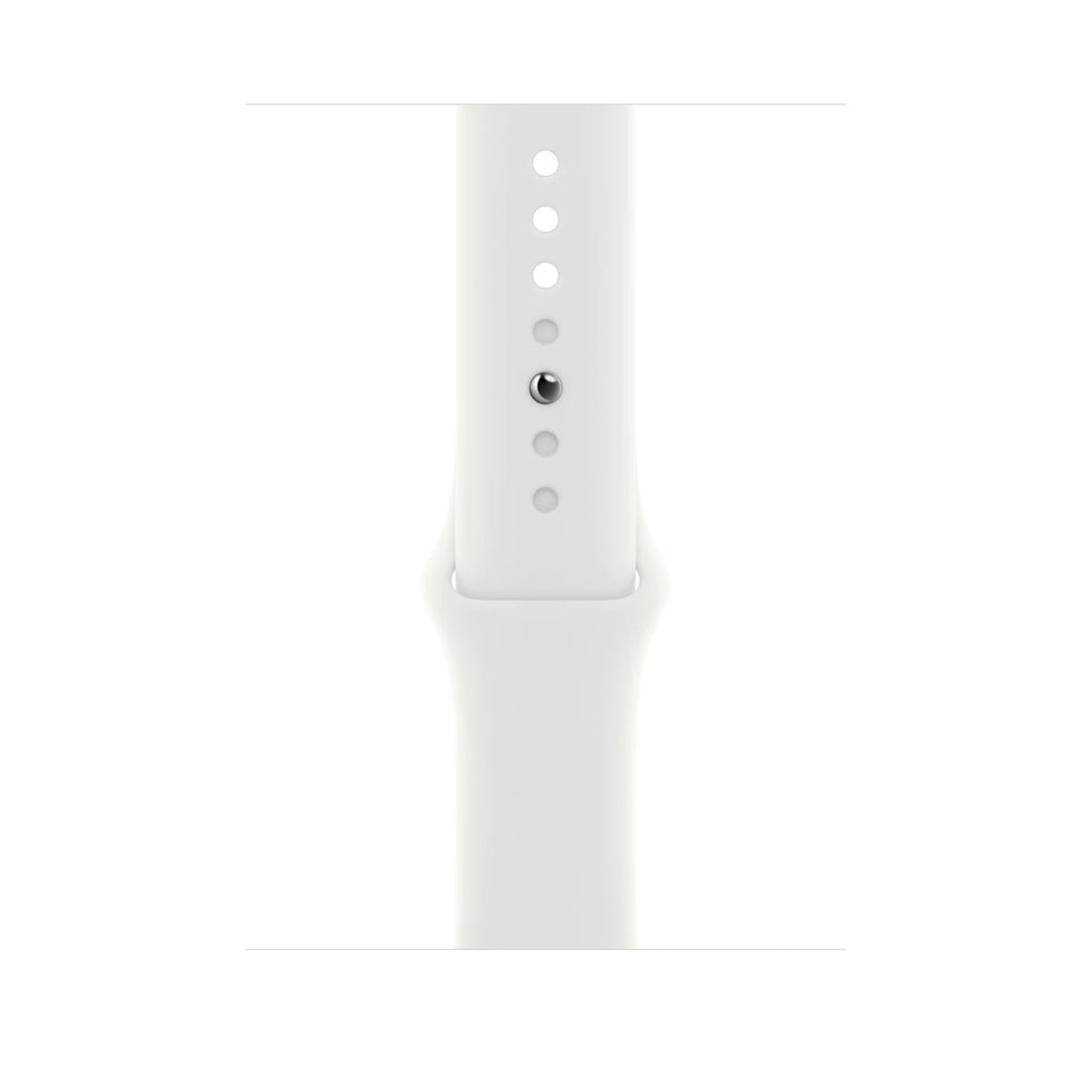 Apple Watch SE GPS + Cellular 44mm Silver Case with White Sport Band | Regular