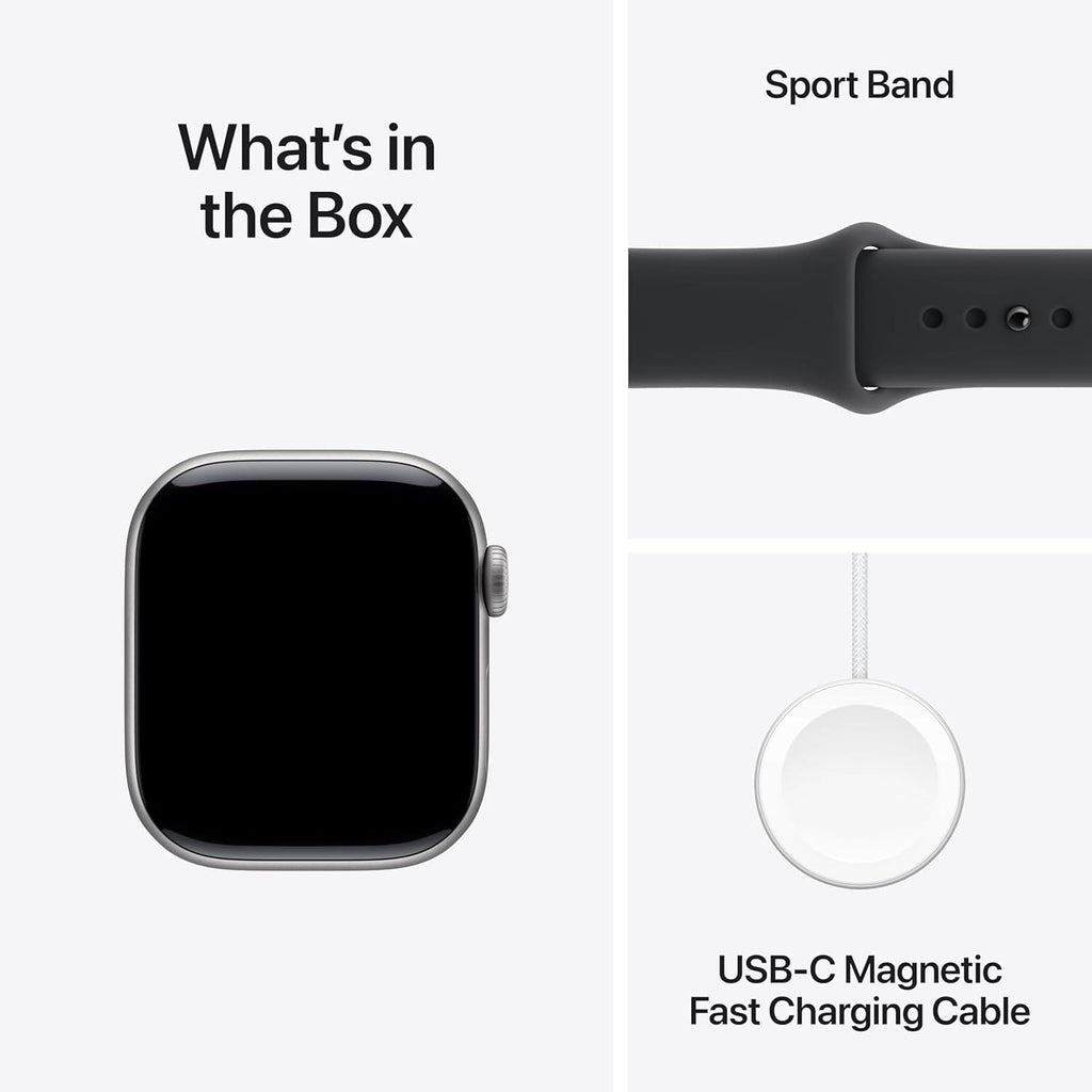 Apple Watch Series 11 GPS + Cellular 46mm Space Grey Aluminium Case with Black Sport Band | M/L
