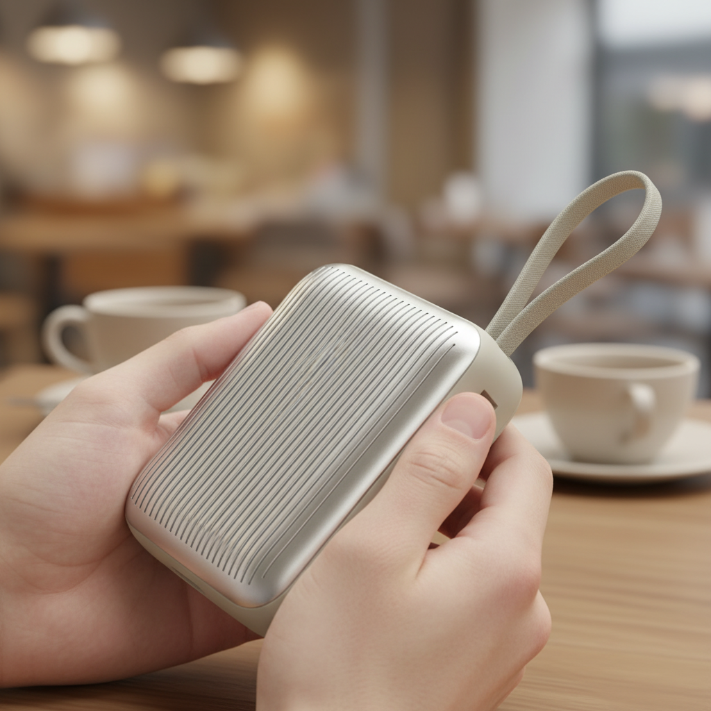 LZEL Neurode Sync - 10,000mAh PD Mini Power Bank 22.5W with Built-in Cable