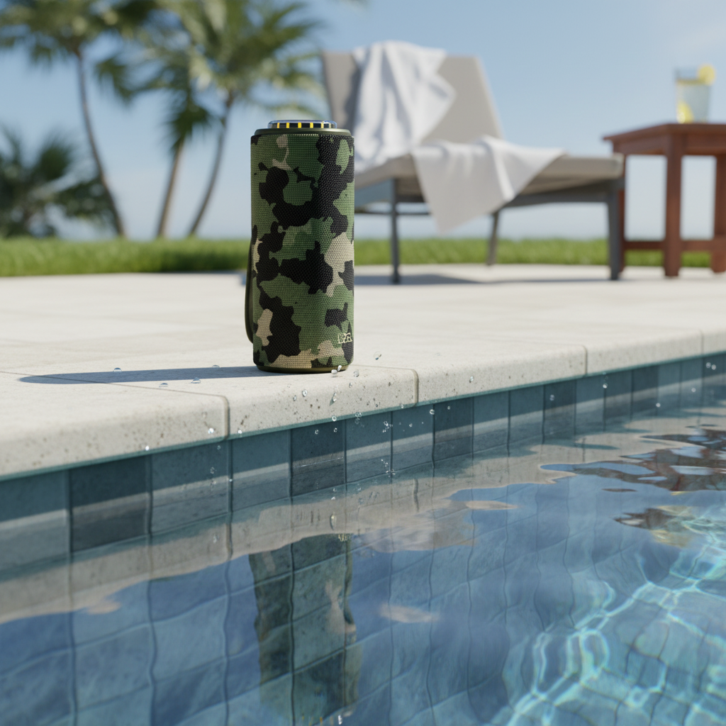 LZEL Aquilasonus Elite Waterproof Portable Bluetooth Speaker With Vibe Lights