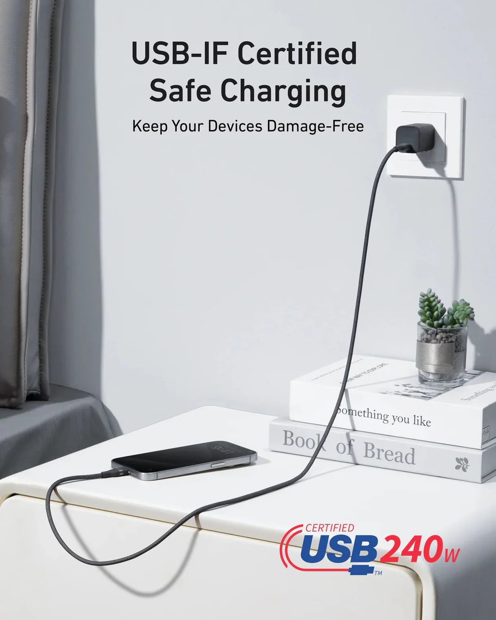 Anker USB-C to USB-C Cable 240W (1.8m/6ft) | Black