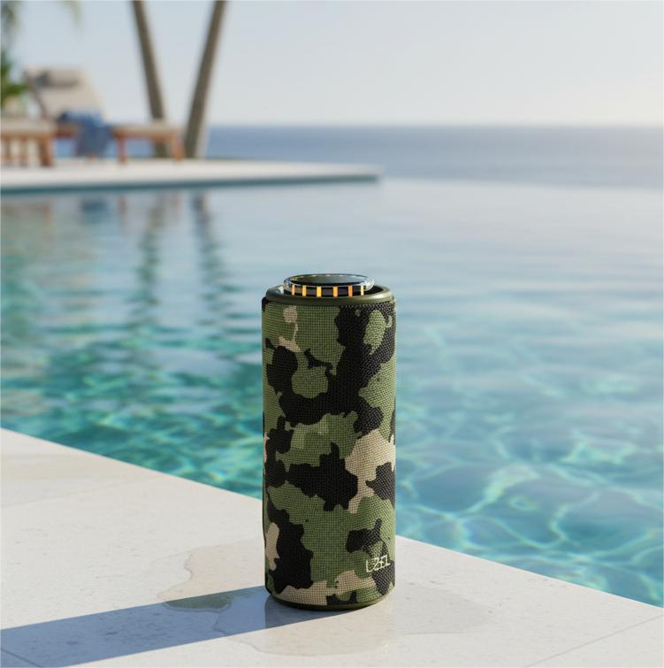 LZEL Aquilasonus Elite Waterproof Portable Bluetooth Speaker With Vibe Lights