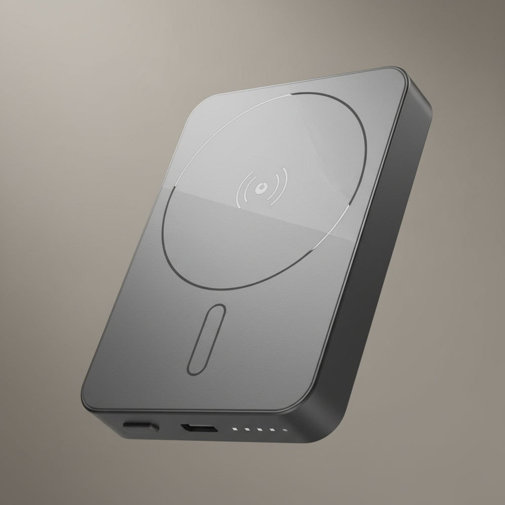 LZEL MagNexus Vibe Series 5000mAh MagSafe Mini Power Bank 15W Wireless Fast Charger | Gray