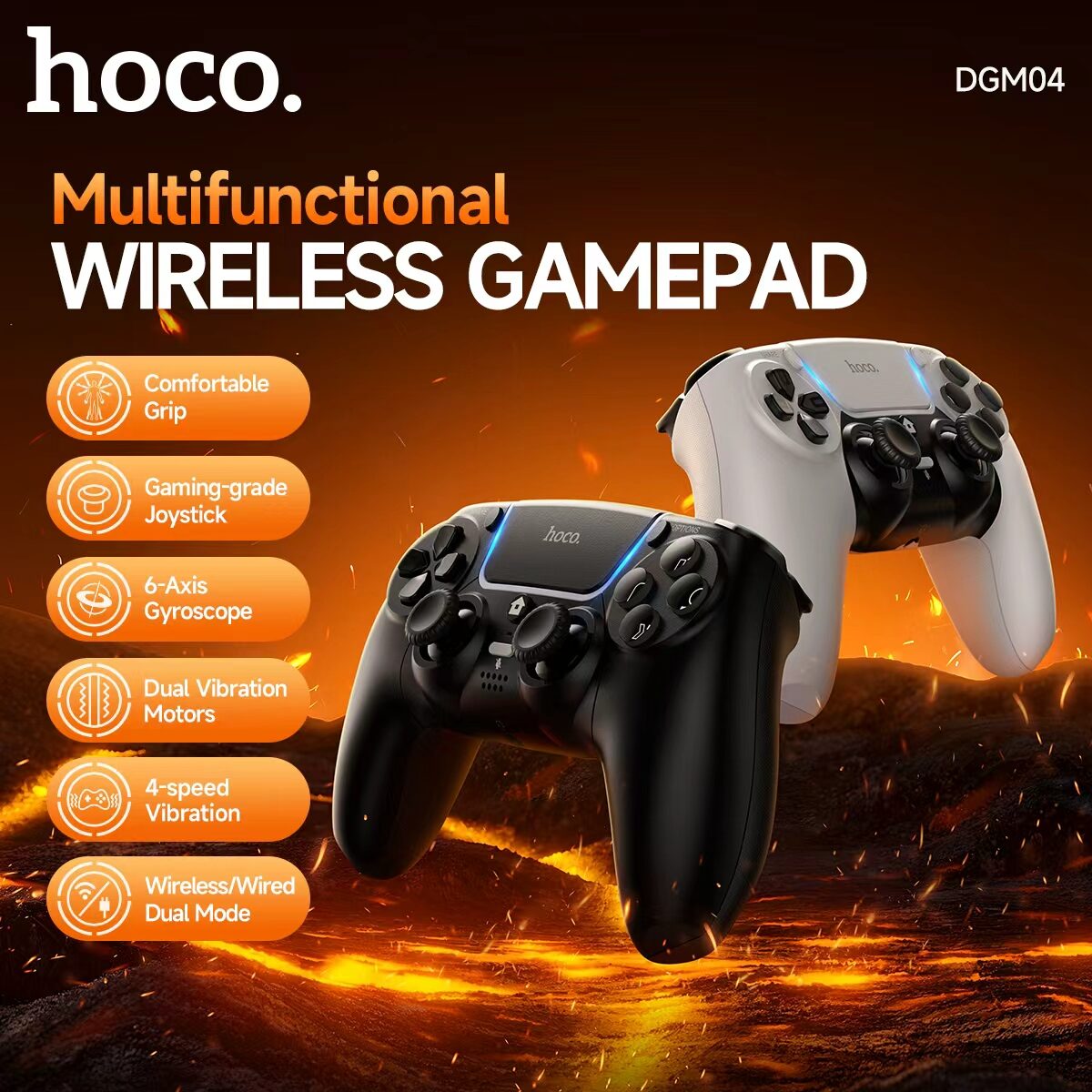 Hoco DGM04 Wireless Game Controller for PS5 & PC