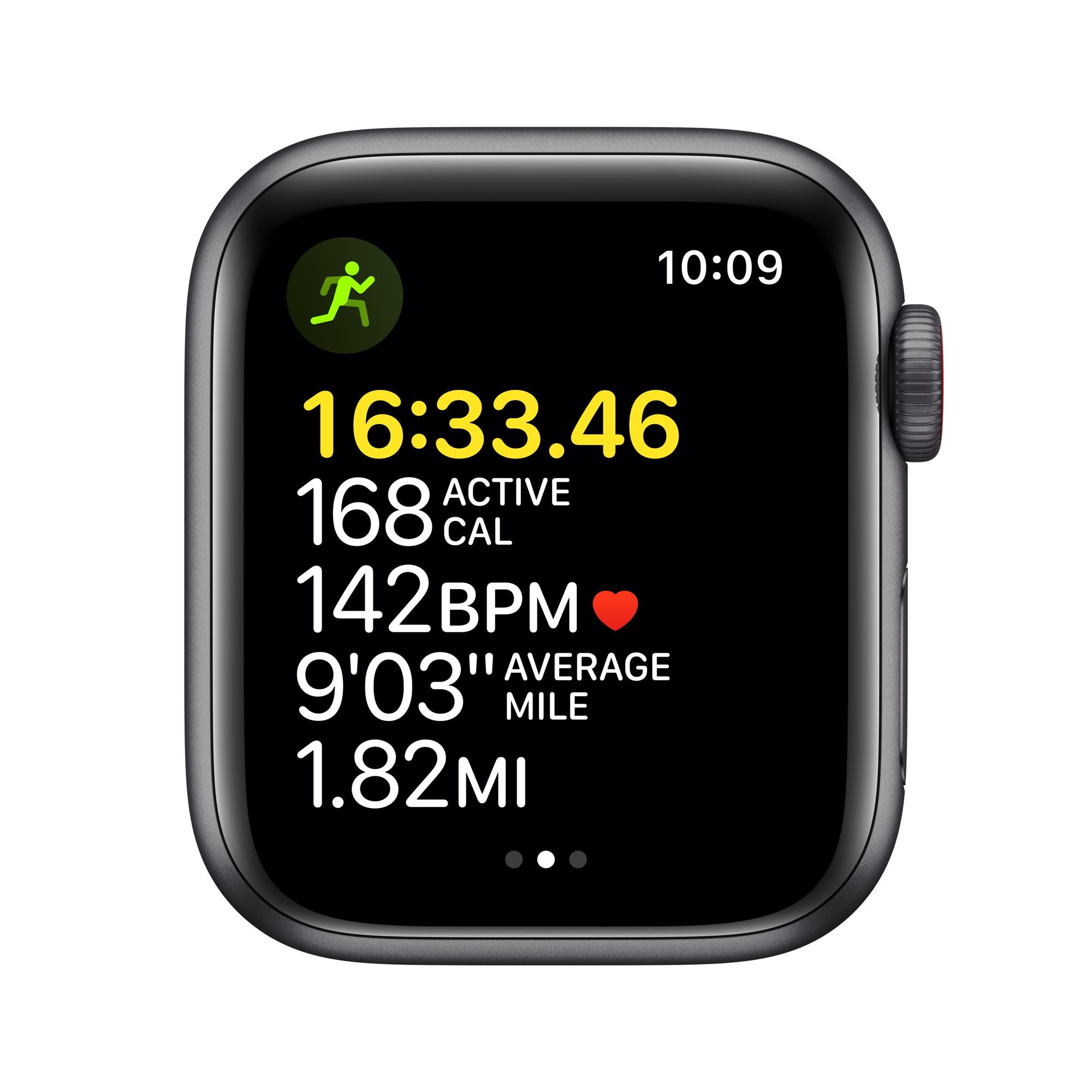 ساعة Apple Watch SE بنظام تحديد المواقع GPS والاتصال الخلوي، مقاس 44 مم، بهيكل من الألومنيوم الرمادي الفلكي مع سوار رياضي Tornado/Grey