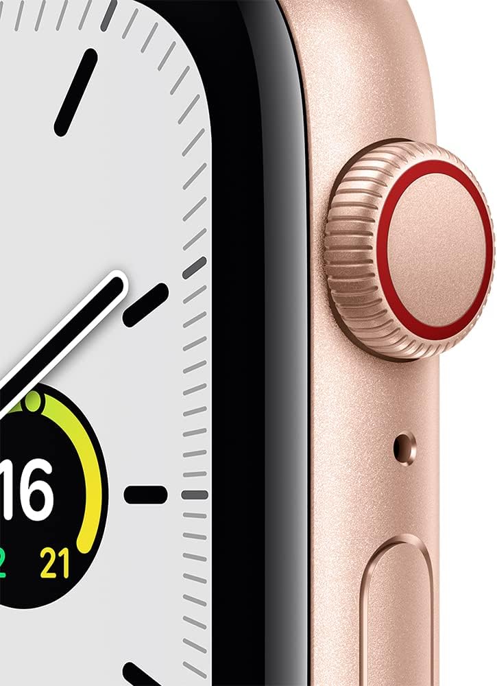 Apple Watch SE GPS + Cellular 44mm Gold Aluminium Case with Maize/White Sport Loop