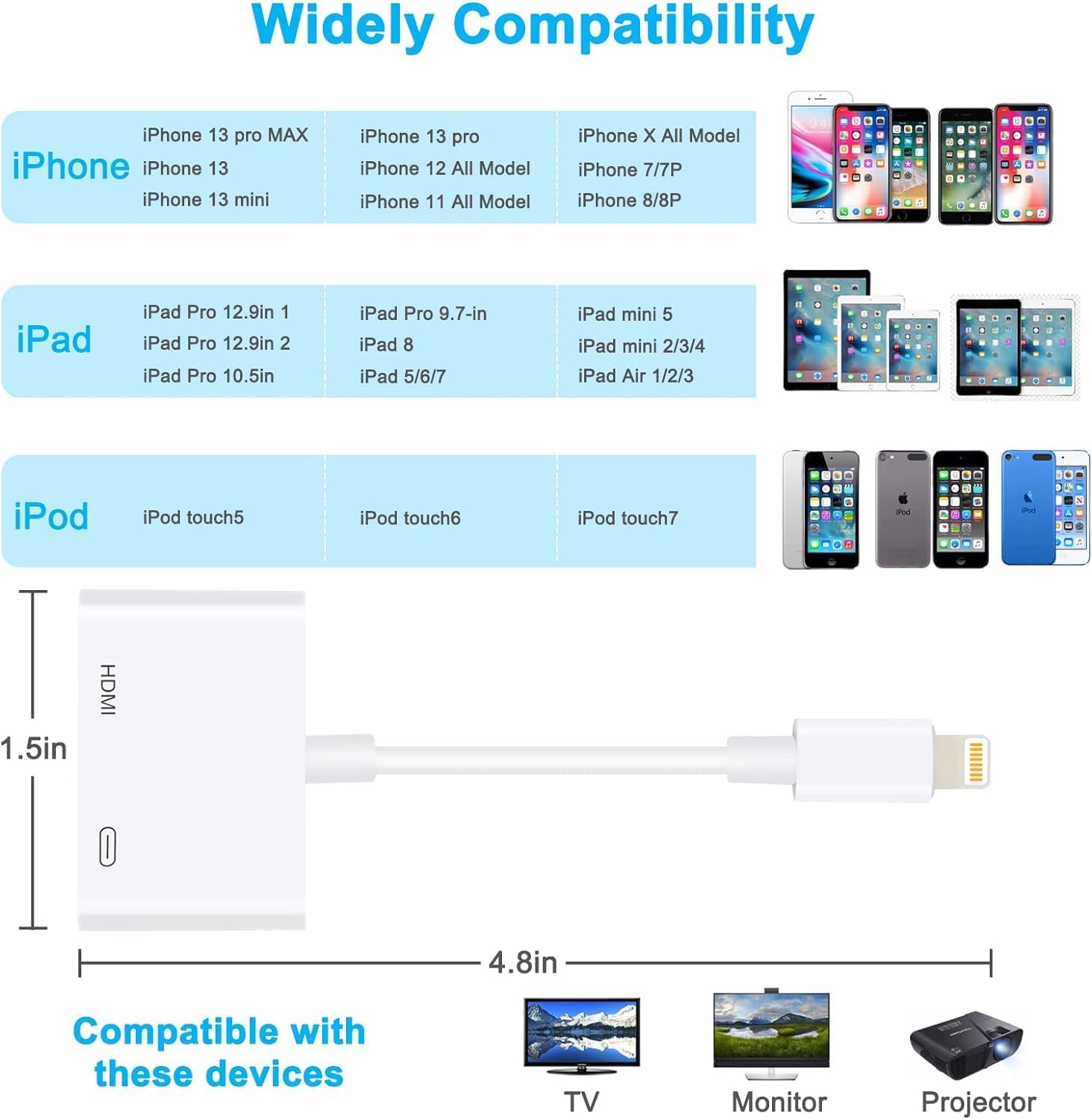Apple Lightning Digital AV Adapter, Lightning to HDMI