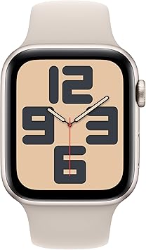 Apple Watch SE GPS + Cellular 44mm Starlight Aluminum Case with Starlight Sport Band - S/M
