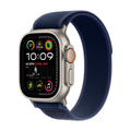 Apple Watch Ultra 2 (2024) - 49 مم - GPS + خلوي - إطار من التيتانيوم الطبيعي - حلقة تريل زرقاء | S/M