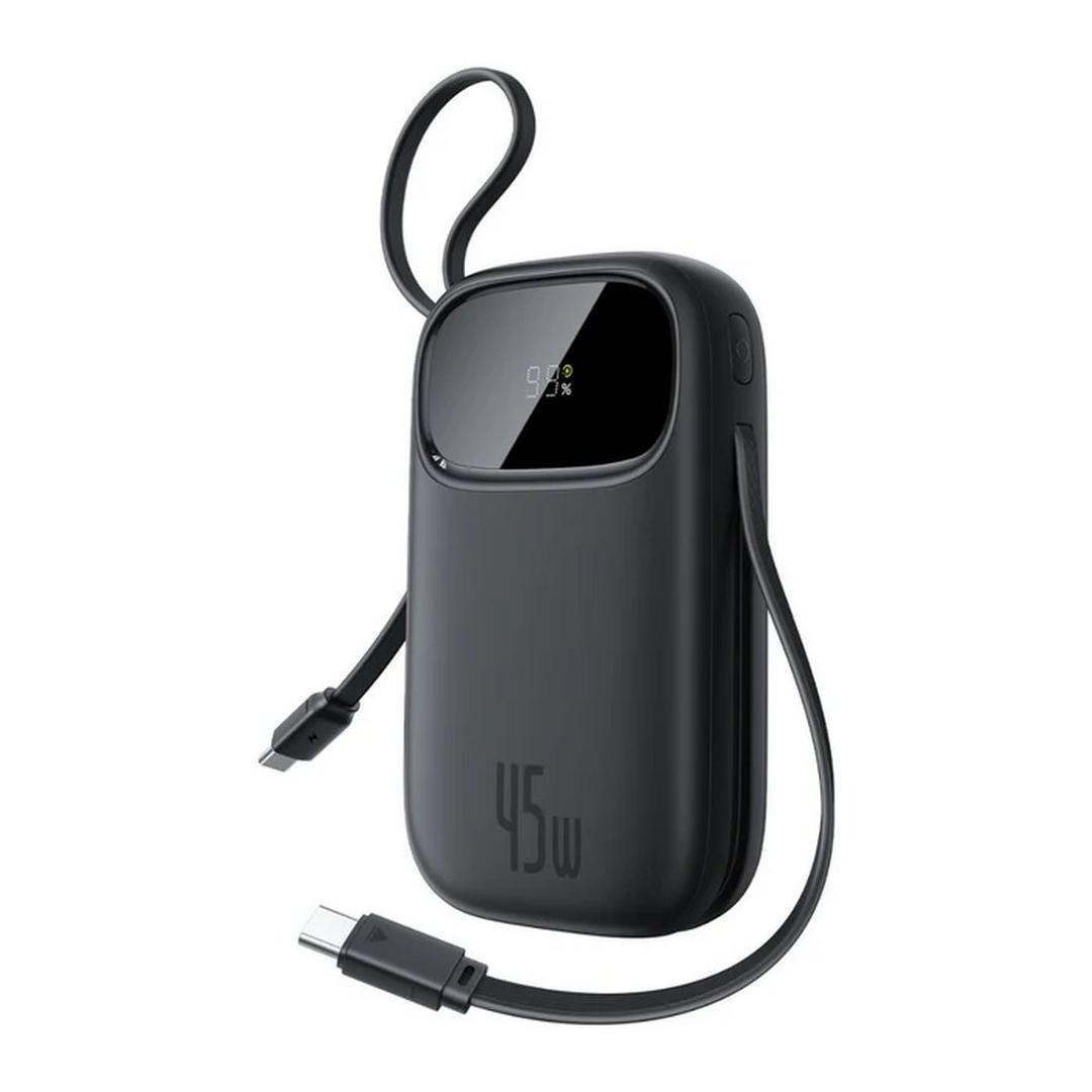 Baseus EnerFill FC31 Qpow3 Digital Display Power Bank with 2 Built-in USB-C Cables 20000mAh 45W | Cosmic Black