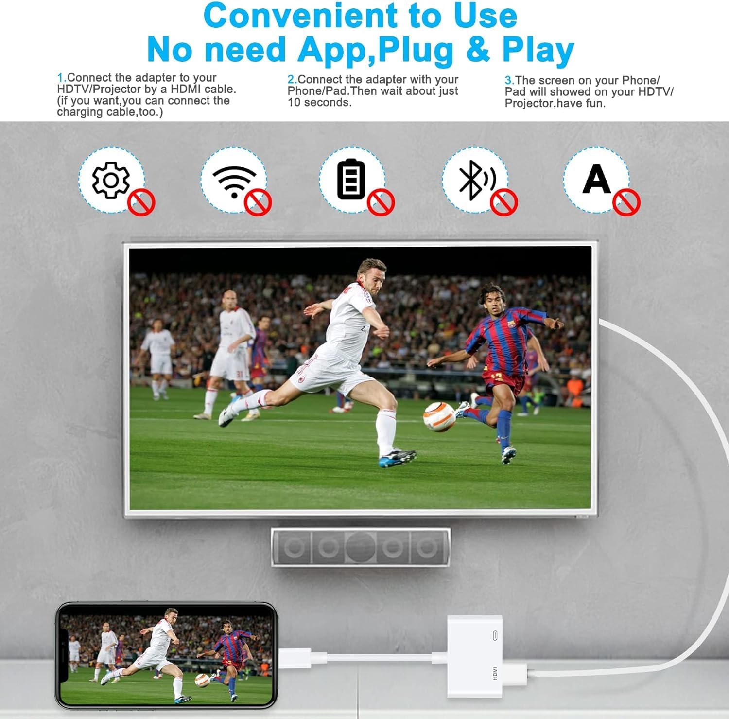 Apple Lightning Digital AV Adapter, Lightning to HDMI