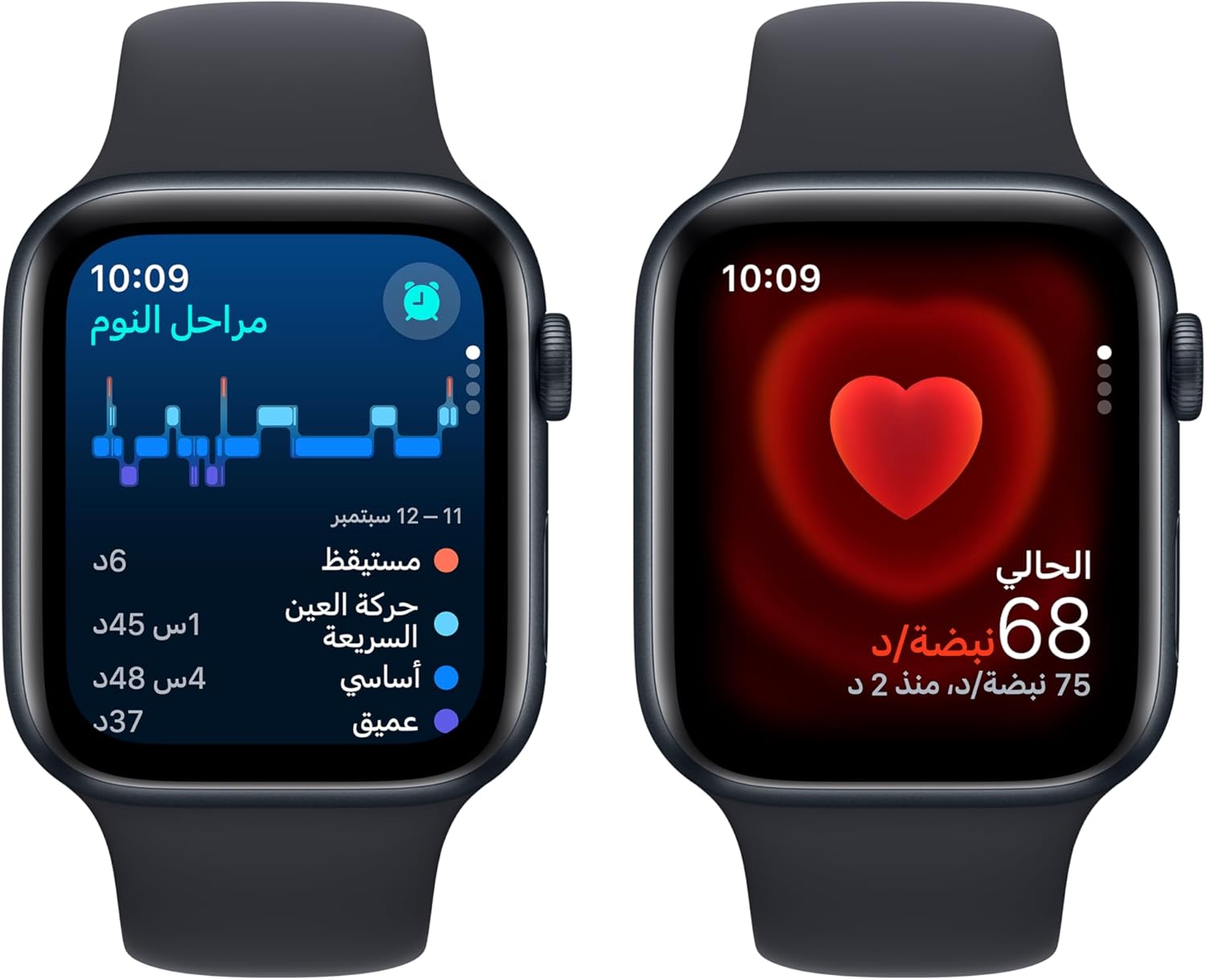 Apple Watch SE GPS + Cellular 44mm Midnight Aluminum Case with Midnight Sport Band S/M