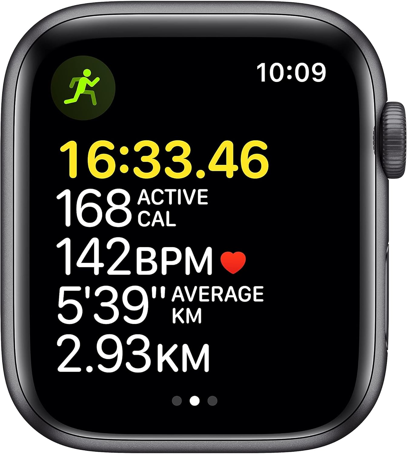 Apple Watch SE GPS + Cellular، مقاس 44 مم، هيكل ألومنيوم رمادي فلكي مع حزام رياضي Midnight – مقاس عادي