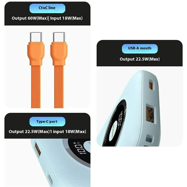 Dudao K21 10000mAh Power Bank with USB-C to USB-C Cable