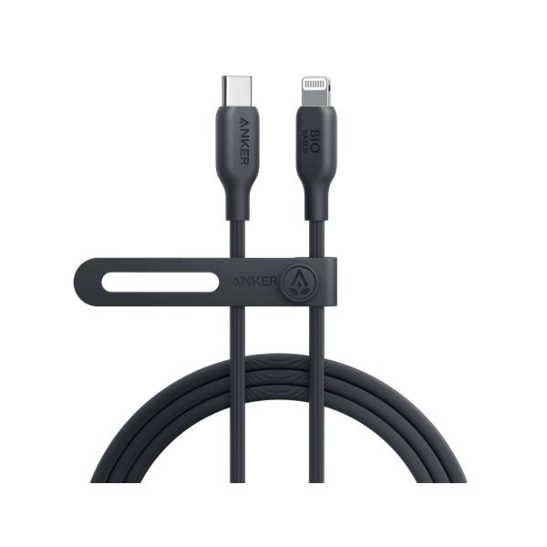 Anker 542 USB-C to Lightning Cable (قاعدة حيوية 6 قدم) | أسود