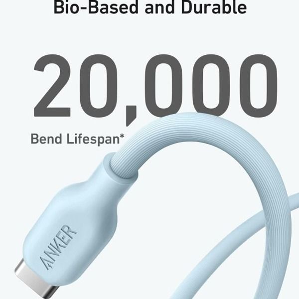 كابل Anker 544 USB-C إلى USB-C بقوة 140 واط (بمواد حيوية 1.8 متر) | أزرق