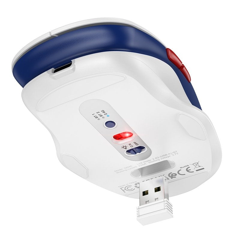 Hoco GM40 Dixon RGB Dual-Mode Rechargeable Wireless Mouse