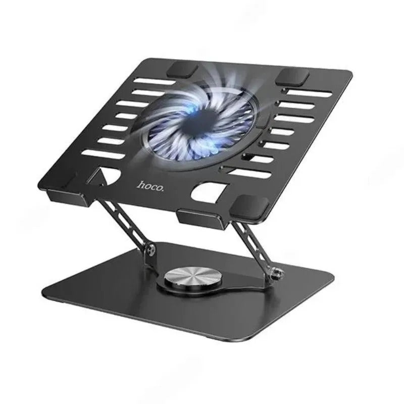 Hoco DH27 Metal Laptop Cooling Stand with LED Light (360° Rotation)
