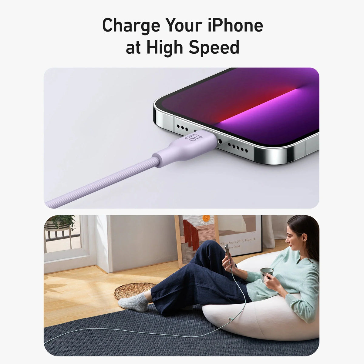 Anker 542 USB-C to Lightning Cable Bio Based 1.8m | Violet
