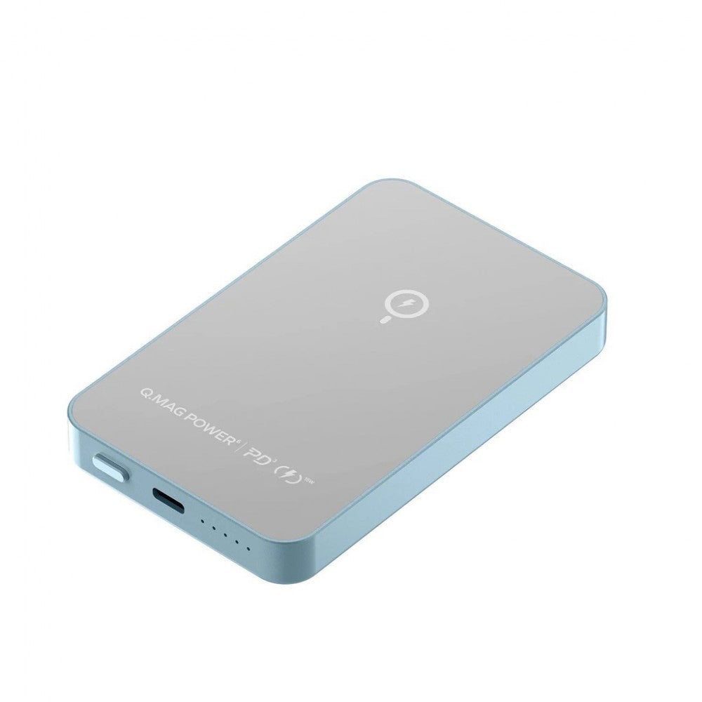 Momax Q.Mag Power 6 5000mAh Magnetic Wireless Battery Pack | Blue