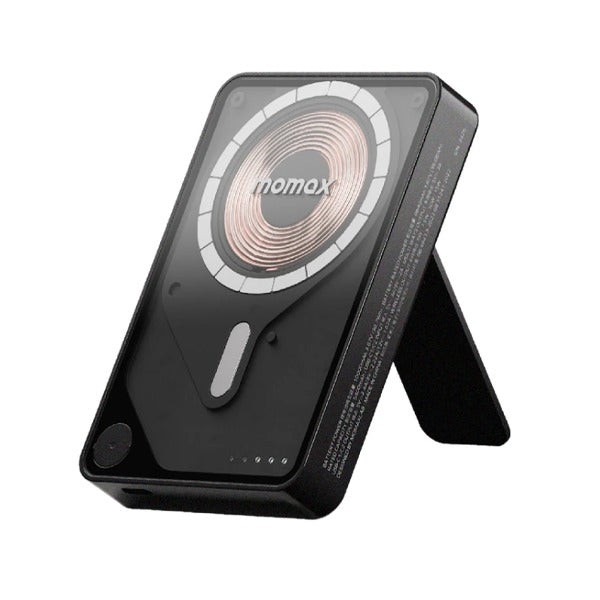 Momax 1-Power X Pro+ Magnetic Wireless Power Bank 10000mAh With Built-In USB-C Cable | Black