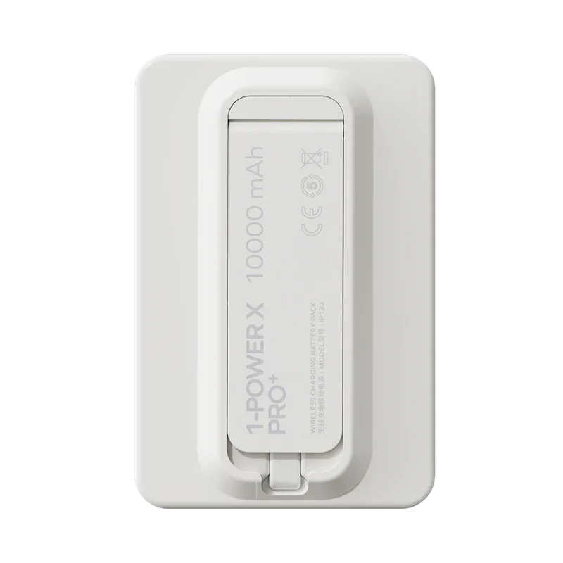 Momax 1-Power X Pro Magnetic Wireless Power Bank 5000mAh With Built-In USB-C Cable | White