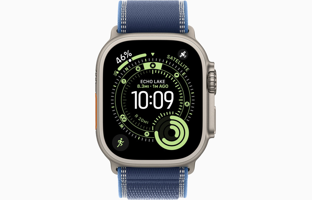 Apple Watch Ultra 3 (2025) GPS + Cellular, 49mm  - Natural Titanium Case - Blue Trail Loop | S/M