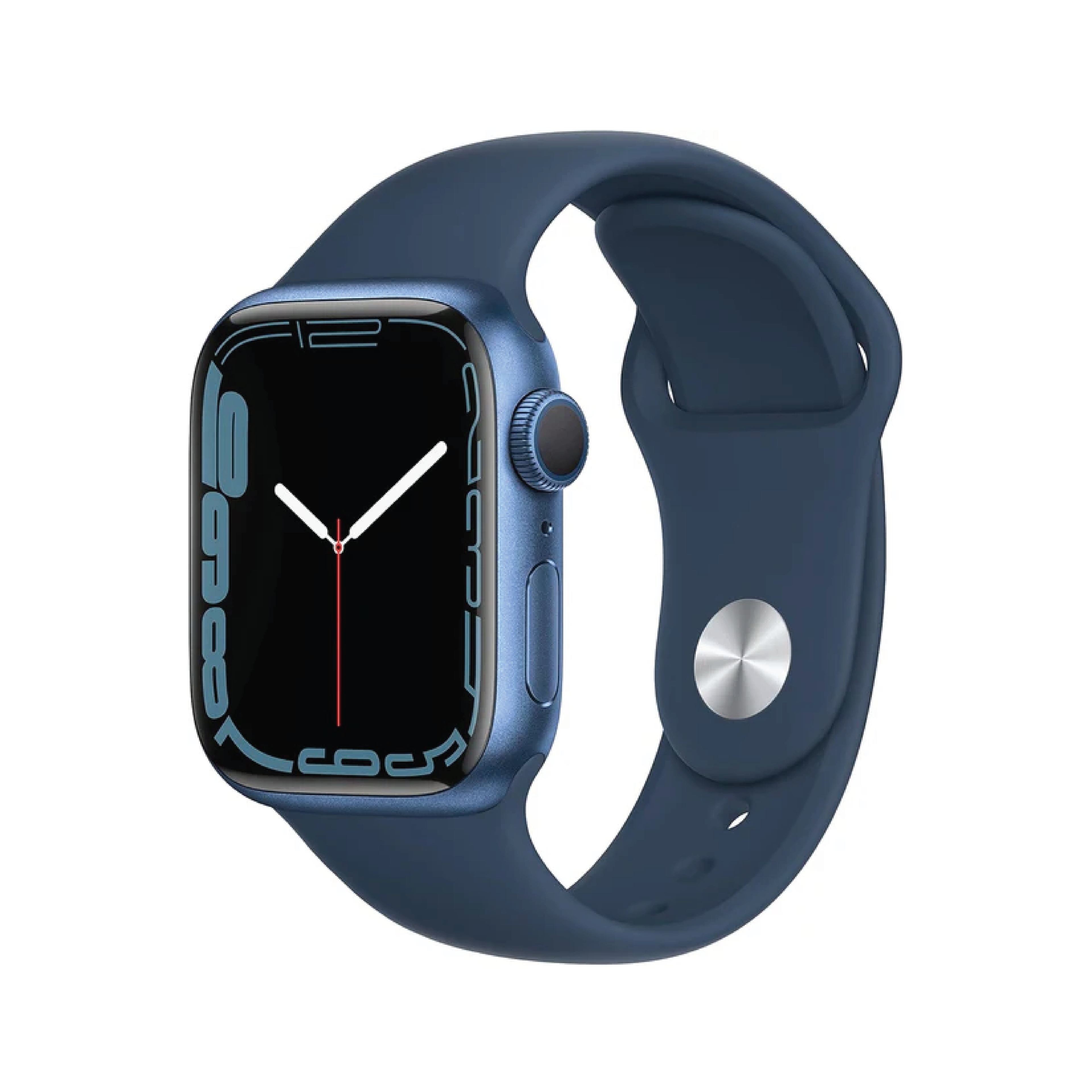 Apple Watch Series 7 GPS + Cellular, 41mm Blue Aluminium Case with Abyss Blue Sport Band - Regular