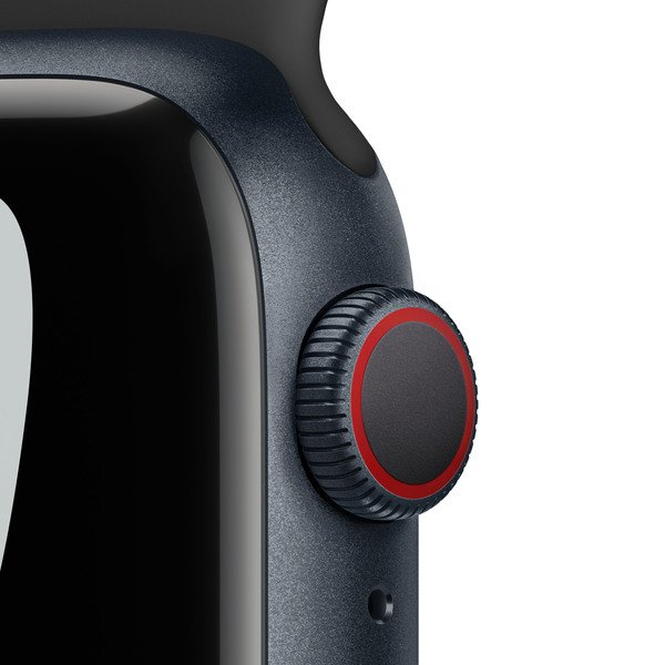 Apple Watch Nike Series 7 GPS + Cellular 41mm Midnight Aluminium Case with Anthracite/Black Nike Sport Band - Regular