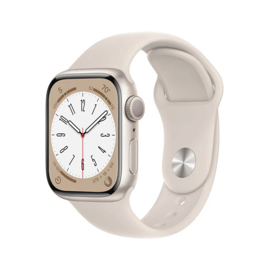 Apple Watch Series 8 GPS 45mm Starlight Aluminium Case with Starlight Sport Band - Regular