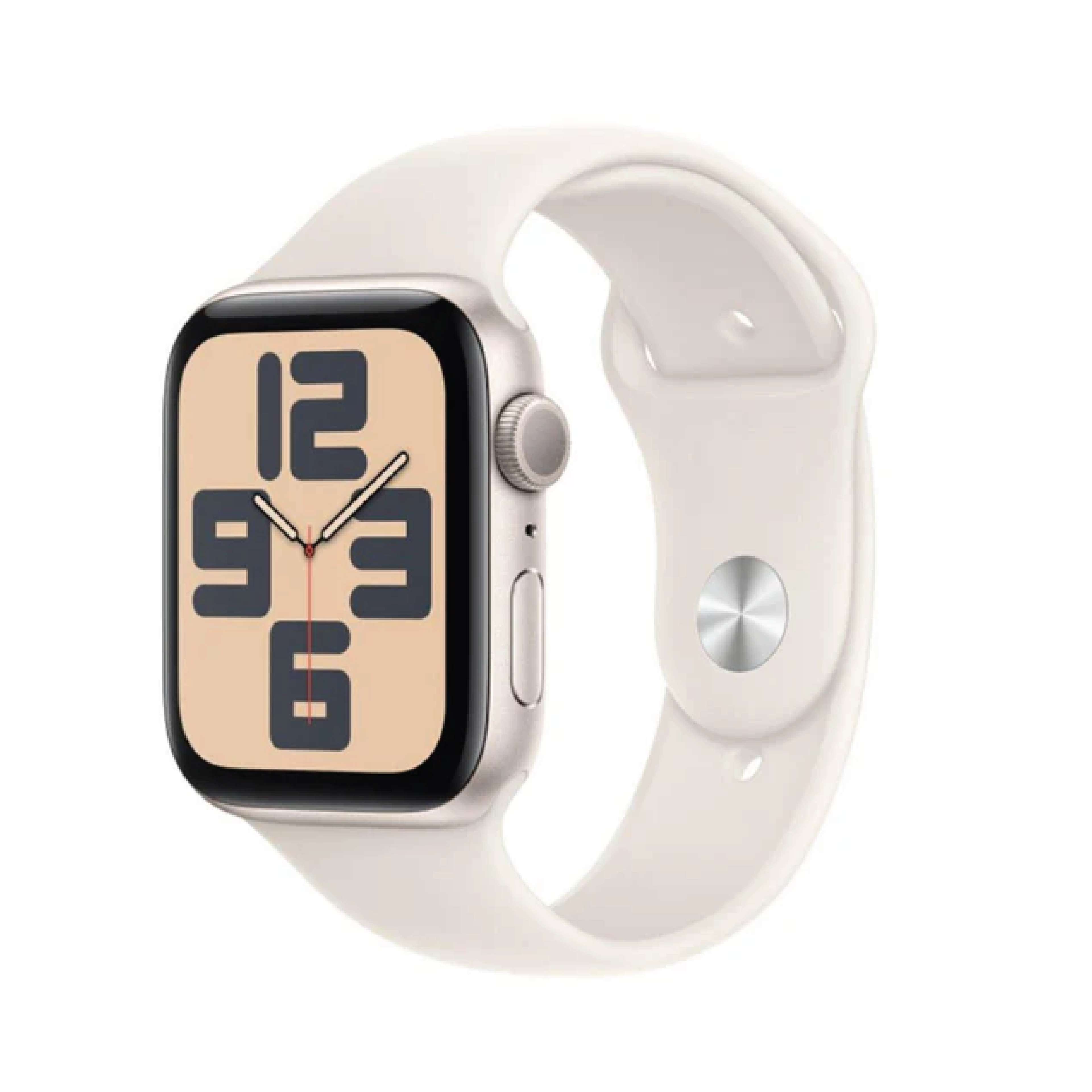 Apple Watch SE GPS + Cellular 44mm Starlight Aluminum Case with Starlight Sport Band - Regular