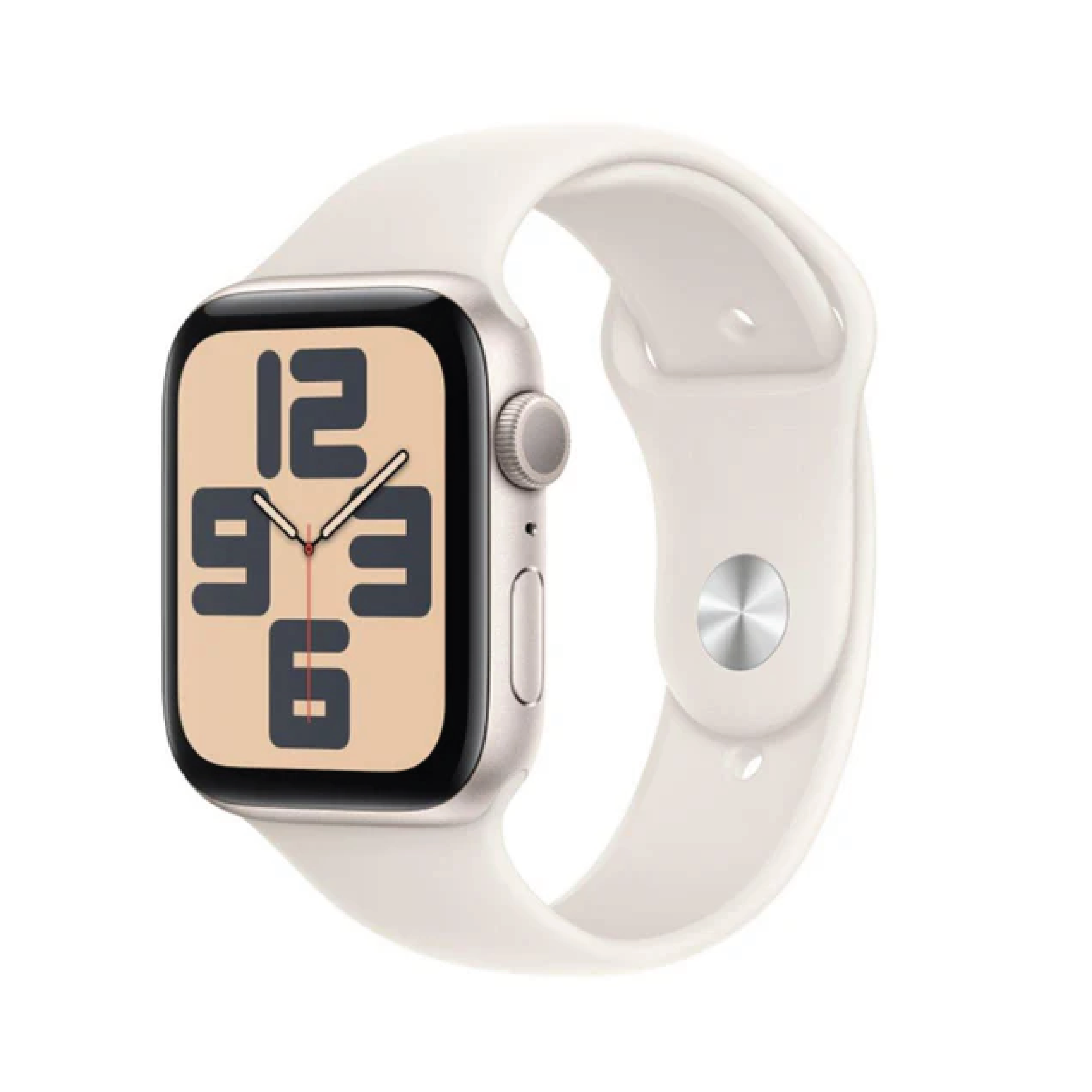 Apple Watch SE GPS 44mm Starlight Aluminum Case with Starlight Sport Band - M/L