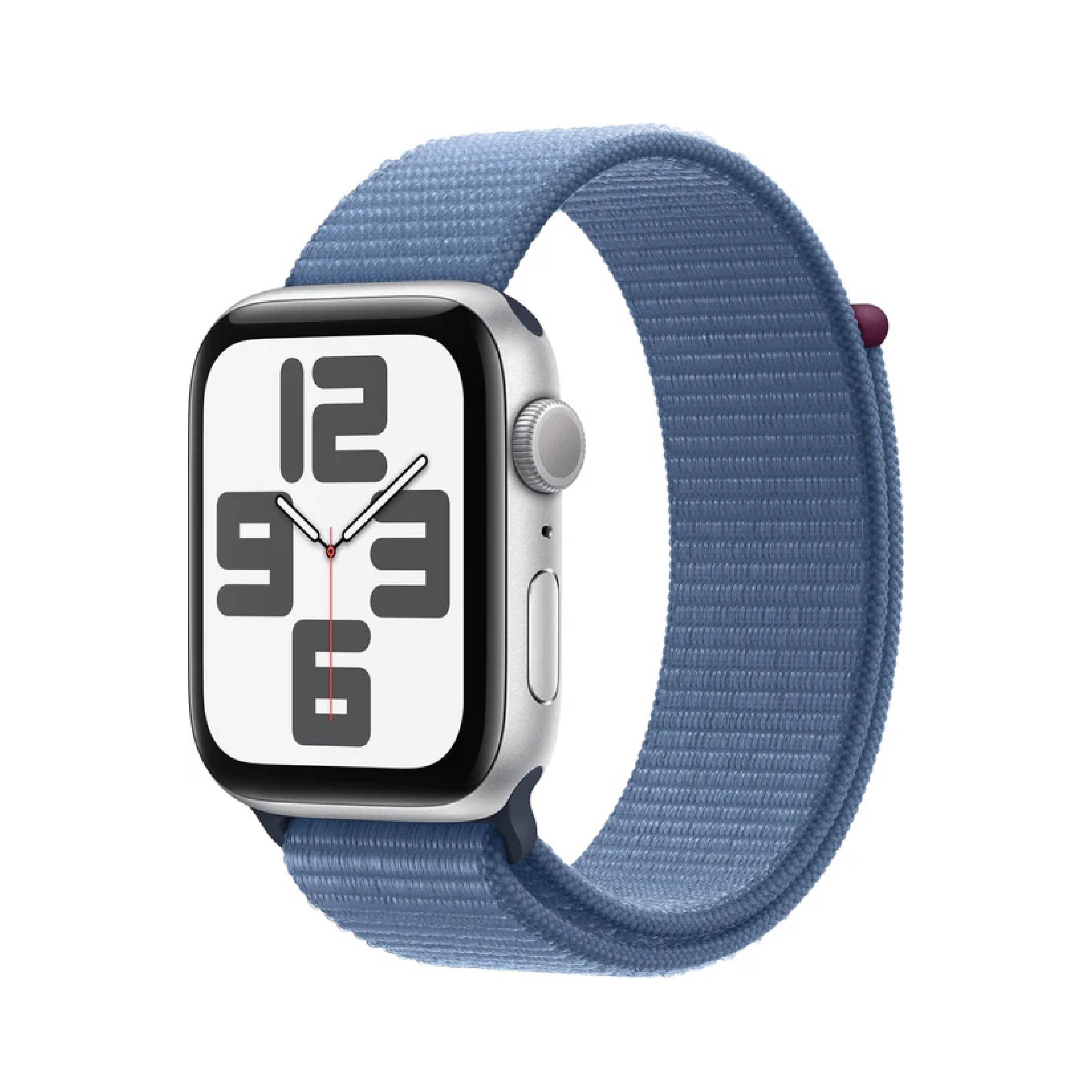 Apple Watch SE GPS 44mm Silver Aluminum Case with Winter Blue Sport Loop