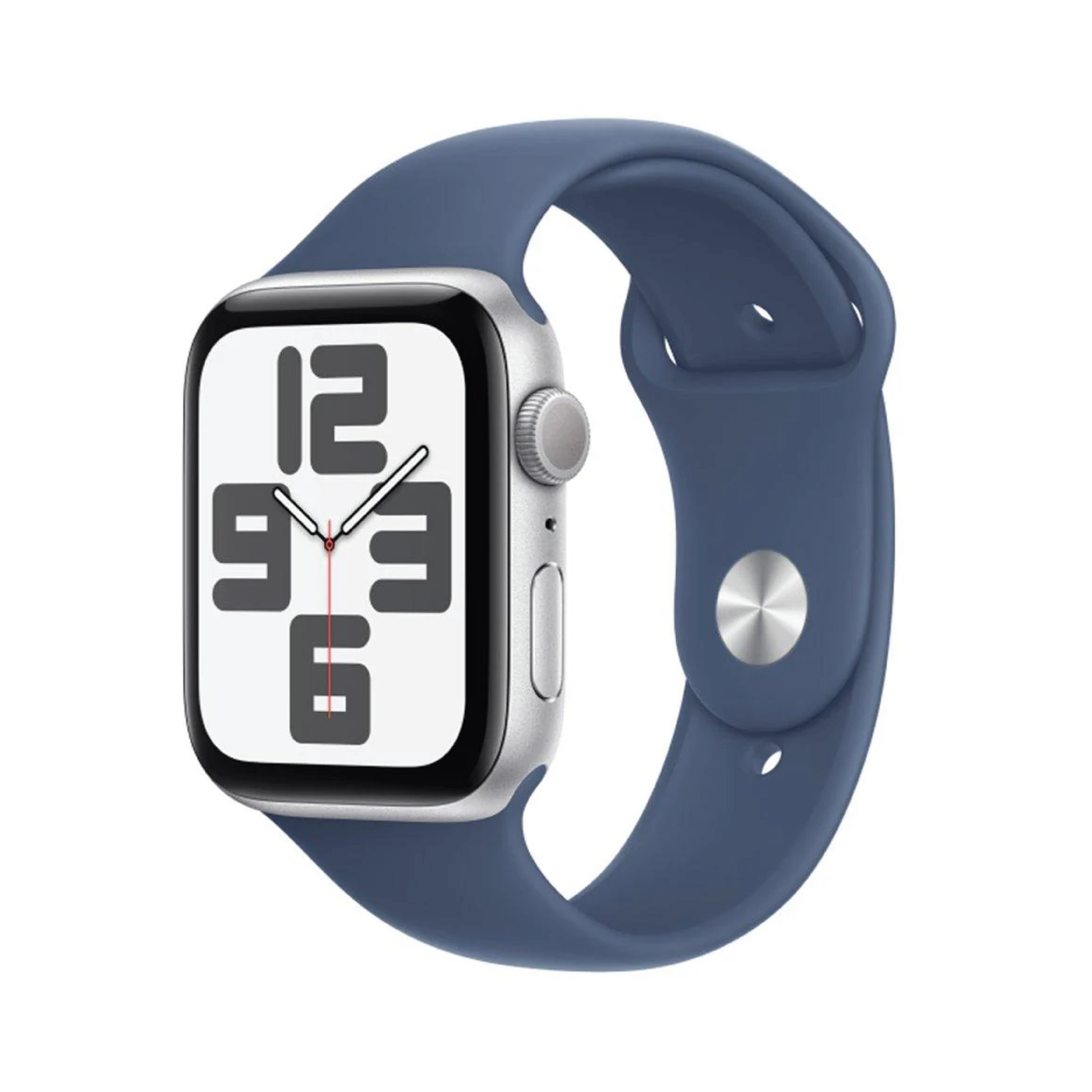 Apple Watch SE GPS 40mm Silver Aluminum Case with Denim Sport Band - S/M