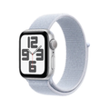 Apple Watch SE GPS 44mm Silver Aluminium Case with Blue Cloud Sport Loop
