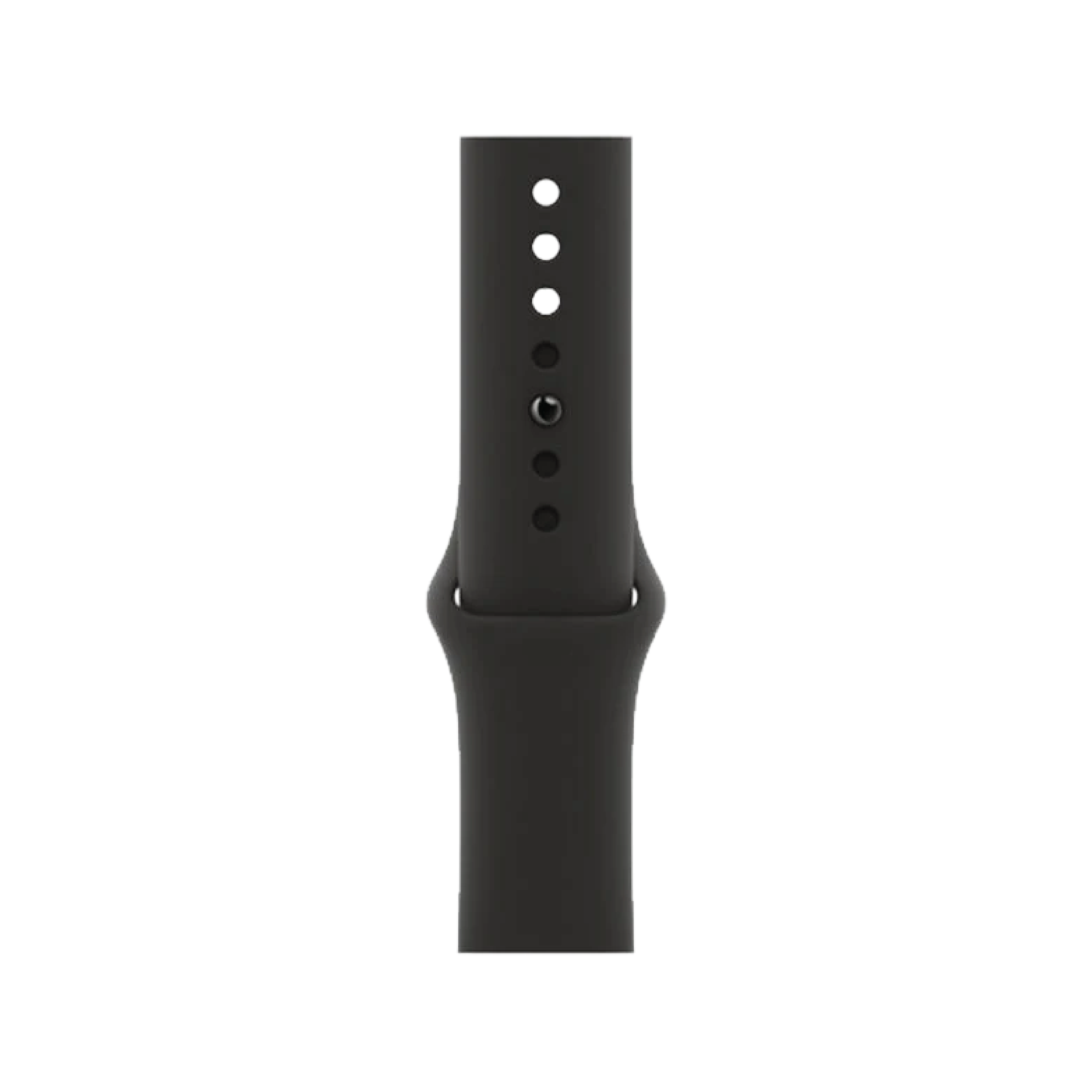 Apple Watch SE GPS + Cellular، مقاس 44 مم، هيكل ألومنيوم رمادي فلكي مع حزام رياضي أسود - مقاس عادي