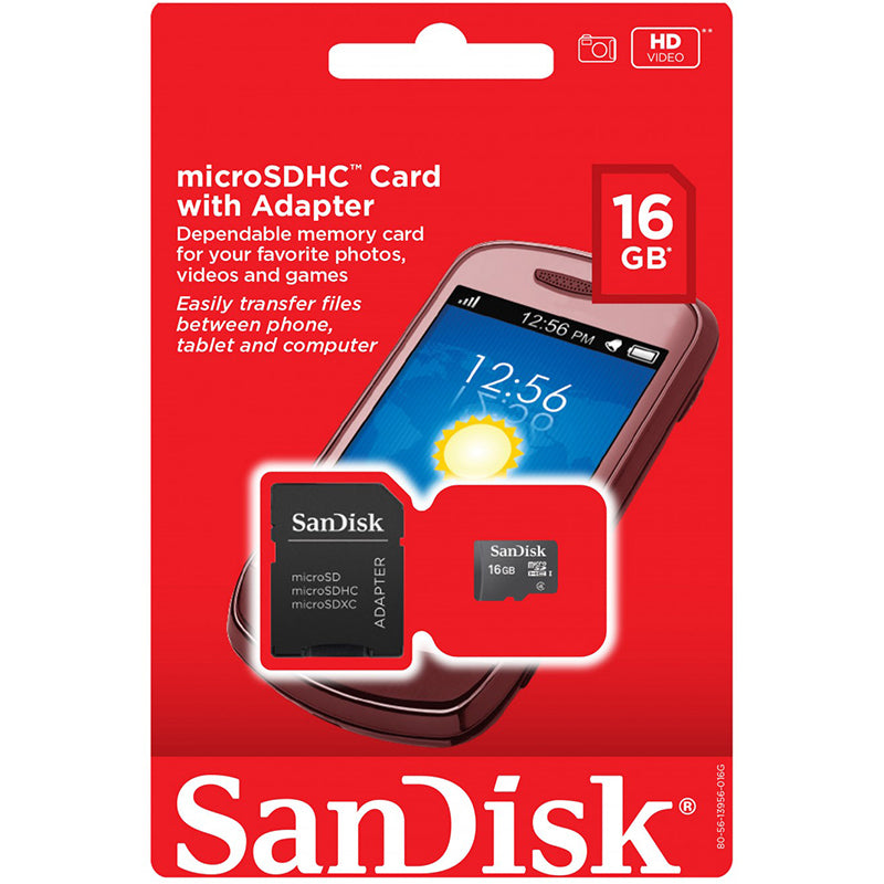 SanDisk microSDHC Card 16GB (Class 4)