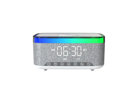 LZEL SonicGlow Wake Multifunctional Speaker – Alarm Clock & Wireless Charging Dock