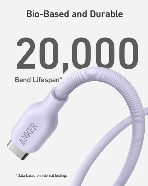 كابل أنكر 542 USB-C إلى لايتنينج بيو-بيسد بطول 1.8 متر | بنفسجي