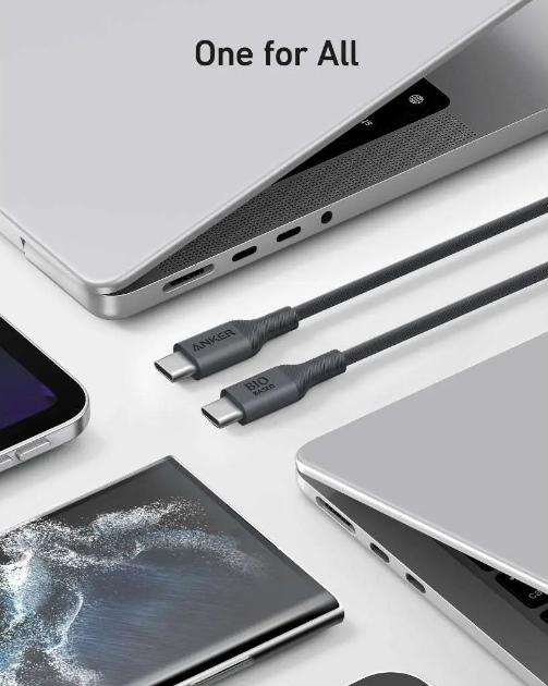 كابل Anker 544 USB-C إلى USB-C (قائم على المواد الحيوية بطول 1.8 متر)