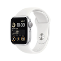 Apple Watch SE GPS + Cellular 44mm Silver Case with White Sport Band | Regular