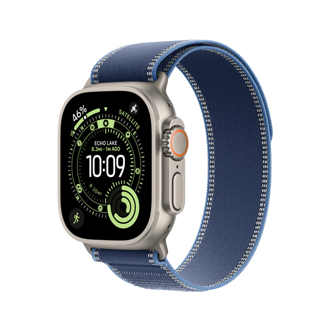 Apple Watch Ultra 3 (2025) GPS + Cellular, 49mm  - Natural Titanium Case - Blue Trail Loop | M/L