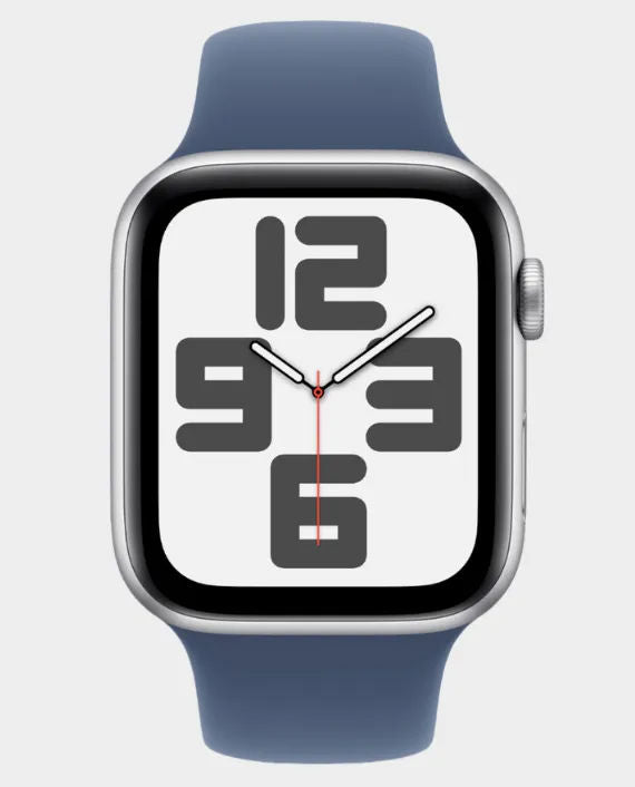Apple Watch SE GPS 40mm Silver Aluminum Case with Denim Sport Band - S/M
