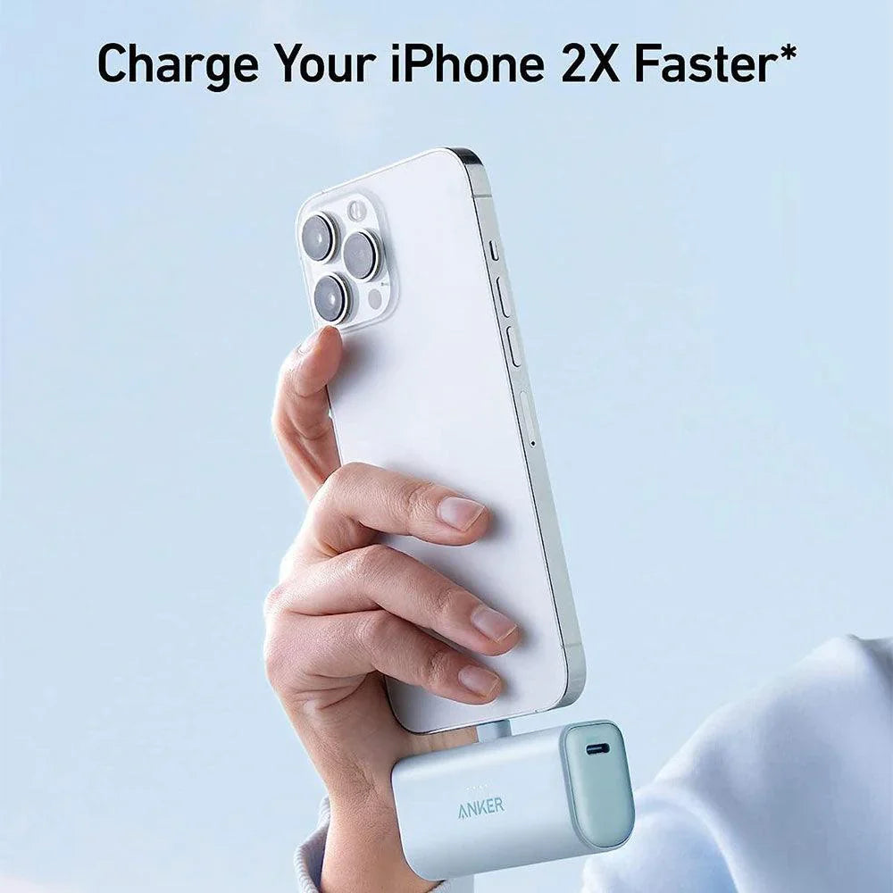 Anker 5000mAh Power Bank with Built-in MFI Lightning Foldable Connector | White