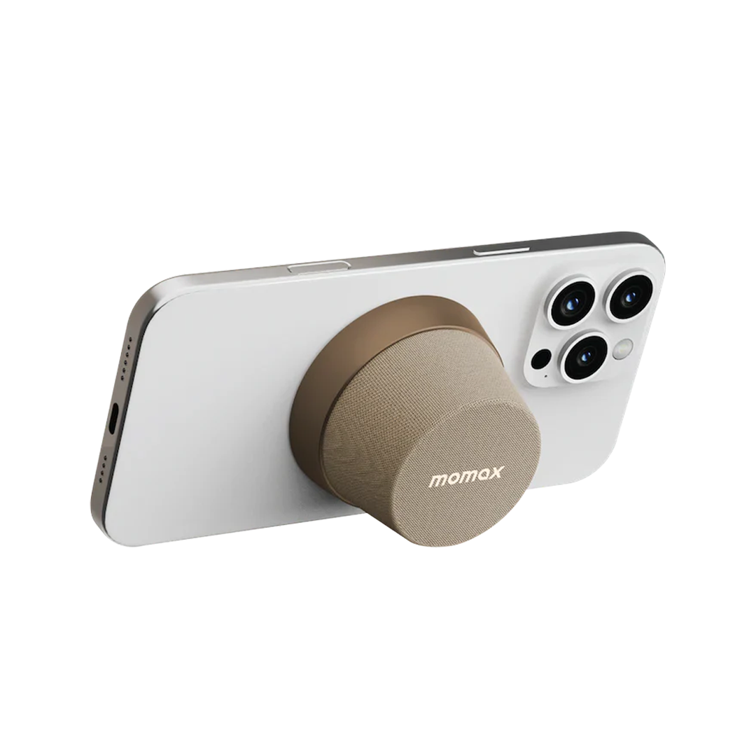 Momax Vibe GO Magnetic Wireless Speaker 2-IN-1 Sandstone(DESERT TITANIUM)