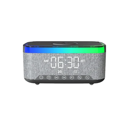 LZEL SonicGlow Wake Multifunctional Speaker – Alarm Clock & Wireless Charging Dock