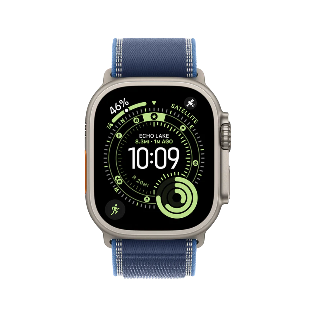 Apple Watch Ultra 3 (2025) GPS + Cellular, 49mm  - Natural Titanium Case - Blue Trail Loop | M/L
