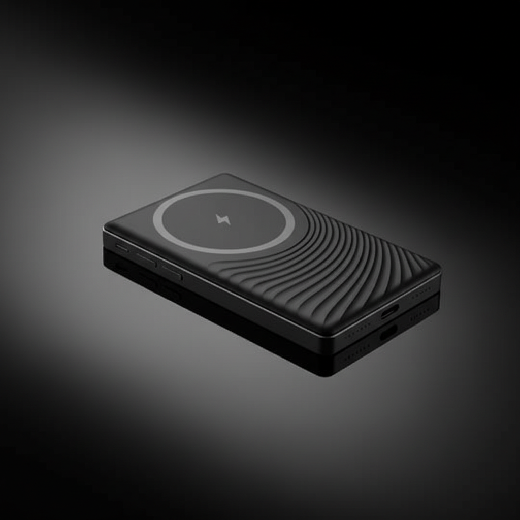 بنك طاقة صغير 5000mAh MagSafe من سلسلة LZEL MagNexus Neox شاحن لاسلكي سريع 15 واط | أسود