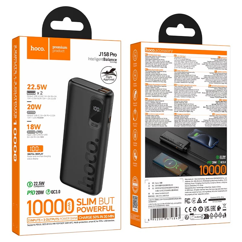 Hoco J158 22.5W + PD20W 10000mAh Power Bank